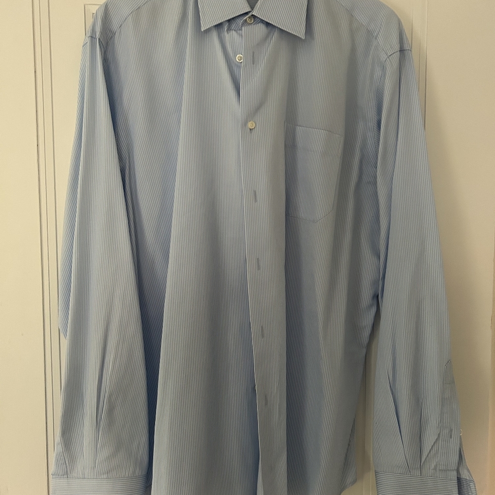 Hugo Boss Blue Dress Shirt Elegant Style